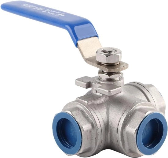 Valvola a sfere 3/4" 3 vie full port tee valvola a sfere in acciaio inossidabile 

Specifiche tecniche:
- 3/4" 
- 3 vie full port tee 
- Valvola a sfere in acciaio inossidabile 
- Controllo fluido acqua olio stoom