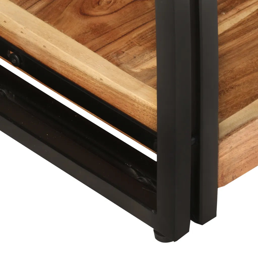 Mobile Porta TV 90x30x40 cm in Legno Massello di Acacia 321978