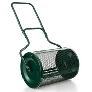 Spargisfagno con aggiornamento delle serrature laterali e manico, Spargitore di muschio di torba da 68cm Verde-Attrezzi da giardino