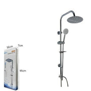 Trade Shop - Kit Colonna Doccia Saliscendi Miscelatore Cromato Rubinetto Soffione Bagno 69124 -