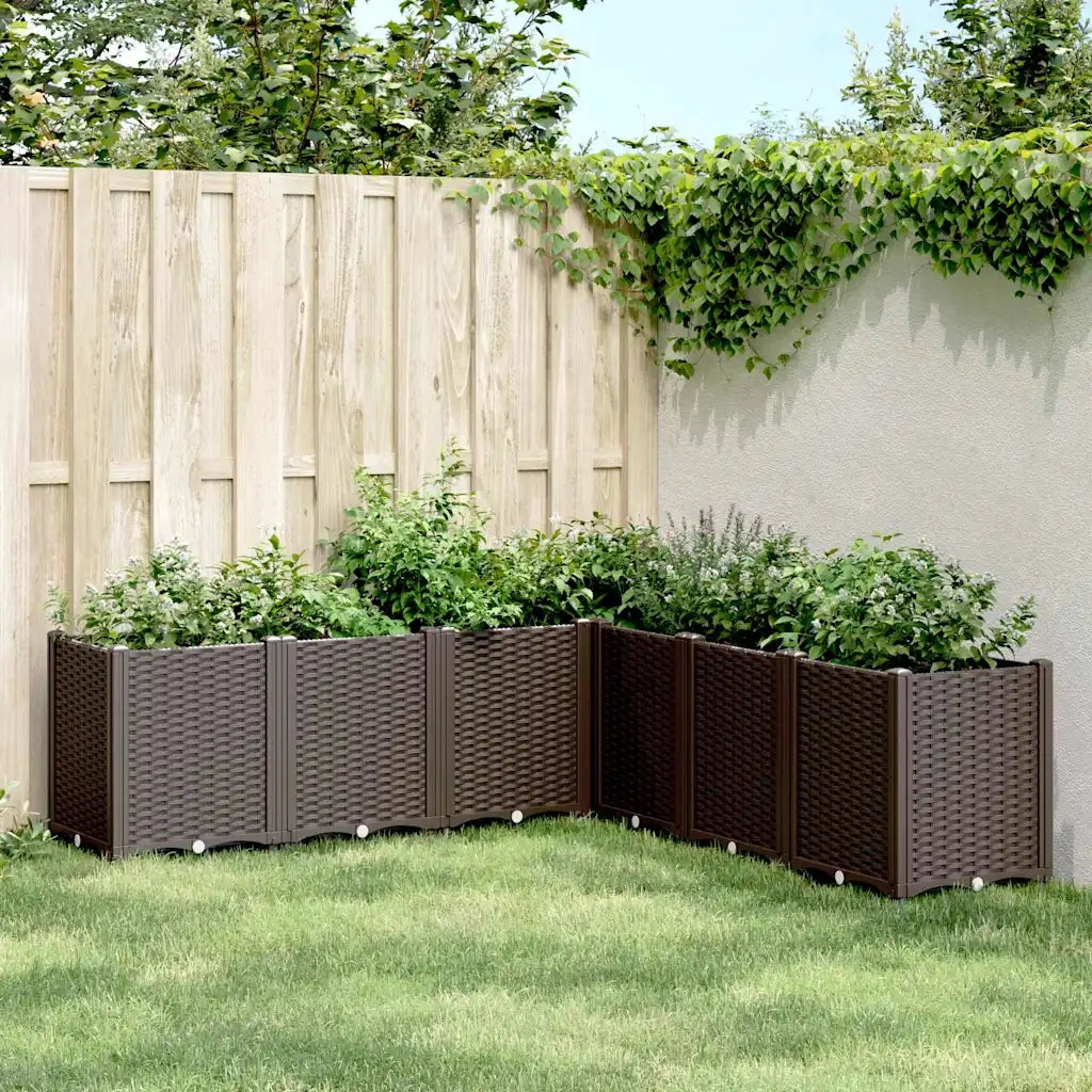 Fioriera da Giardino Marrone 160x160x53 cm in PP 367870
