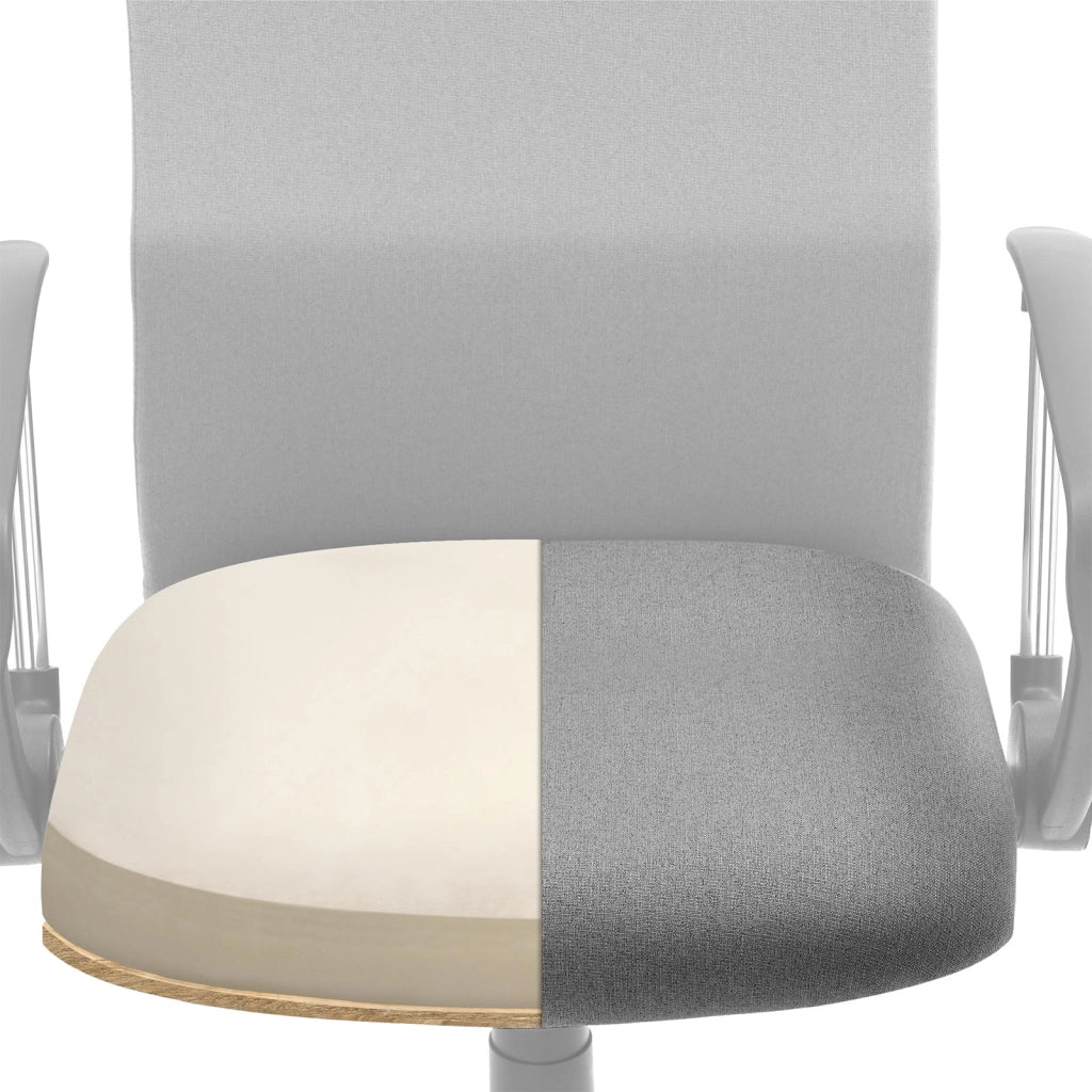 Sedia da ufficio sedia ergonomica seduta girevole imbottita rivestimento in tessuto altezza regolabile meccanismo di inclinazione capacità di carico 120 kg grigio 12_0005876