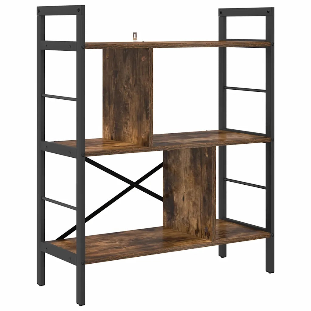 Libreria Rovere fumé 75 x 30 x 91 cm Legno multistrato