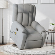 Poltrona Alzapersona Massaggi Reclinabile Grigio Chiaro Tessutocod mxl 84916