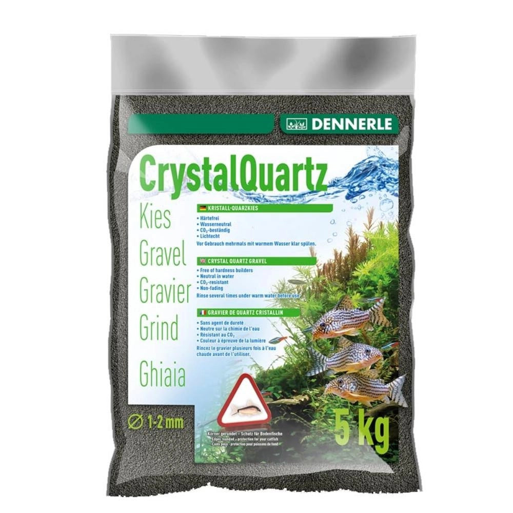 Dennerle Ghiaietto di Quarzo - substrato per acqua dolce Formato: 5 Kg, Colore: Nero Brillante