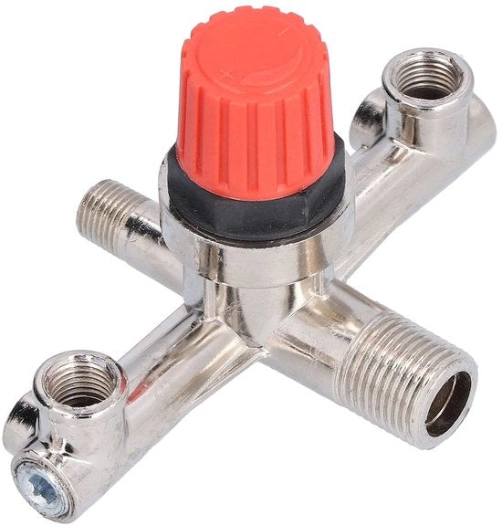 Valvola di scarico per compressore d'aria a doppia uscita - Cuscinetto metallico - Cuffia per compressore - Resiliente - Anello a V - Alta precisione - Compressore di aria