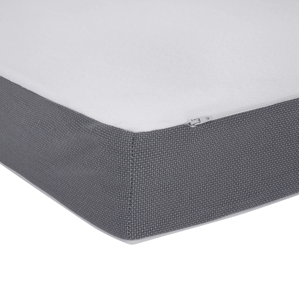 Materasso in schiuma bianca con rivestimento con cerniera a misura 90 x 200 cm UE