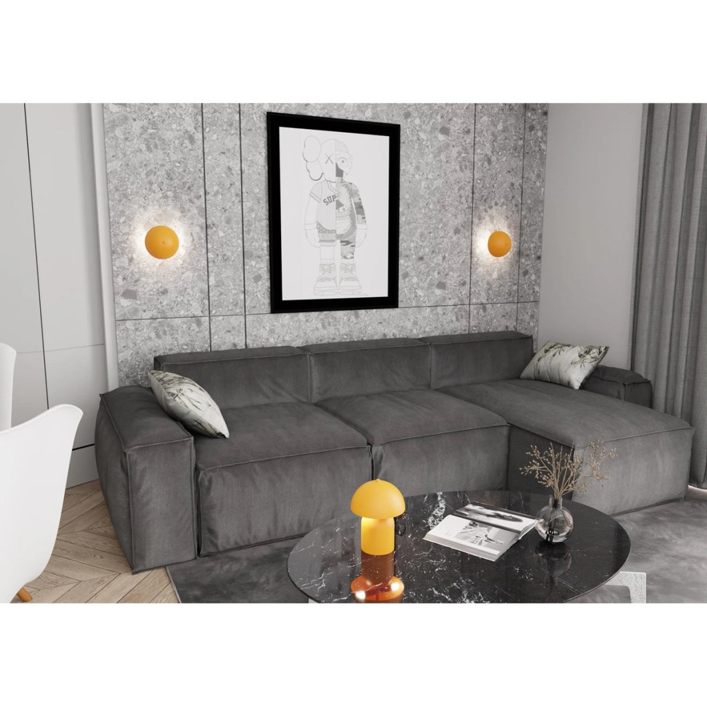 Lampada da tavolo Mush in acciaio arancione opaco