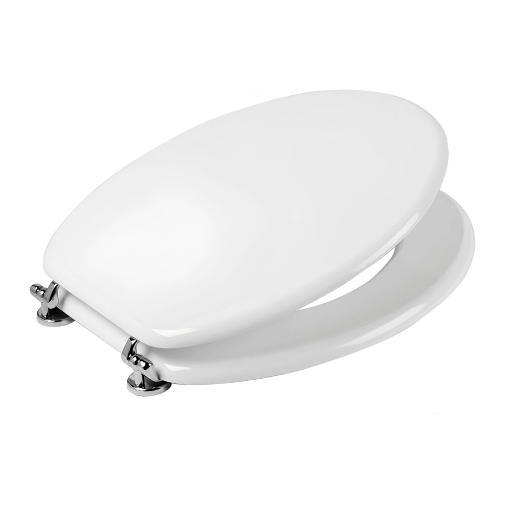Em originale sedile copri wc igienico bianco universale tavoletta copriwater mdf rivestito cerniere regolabili