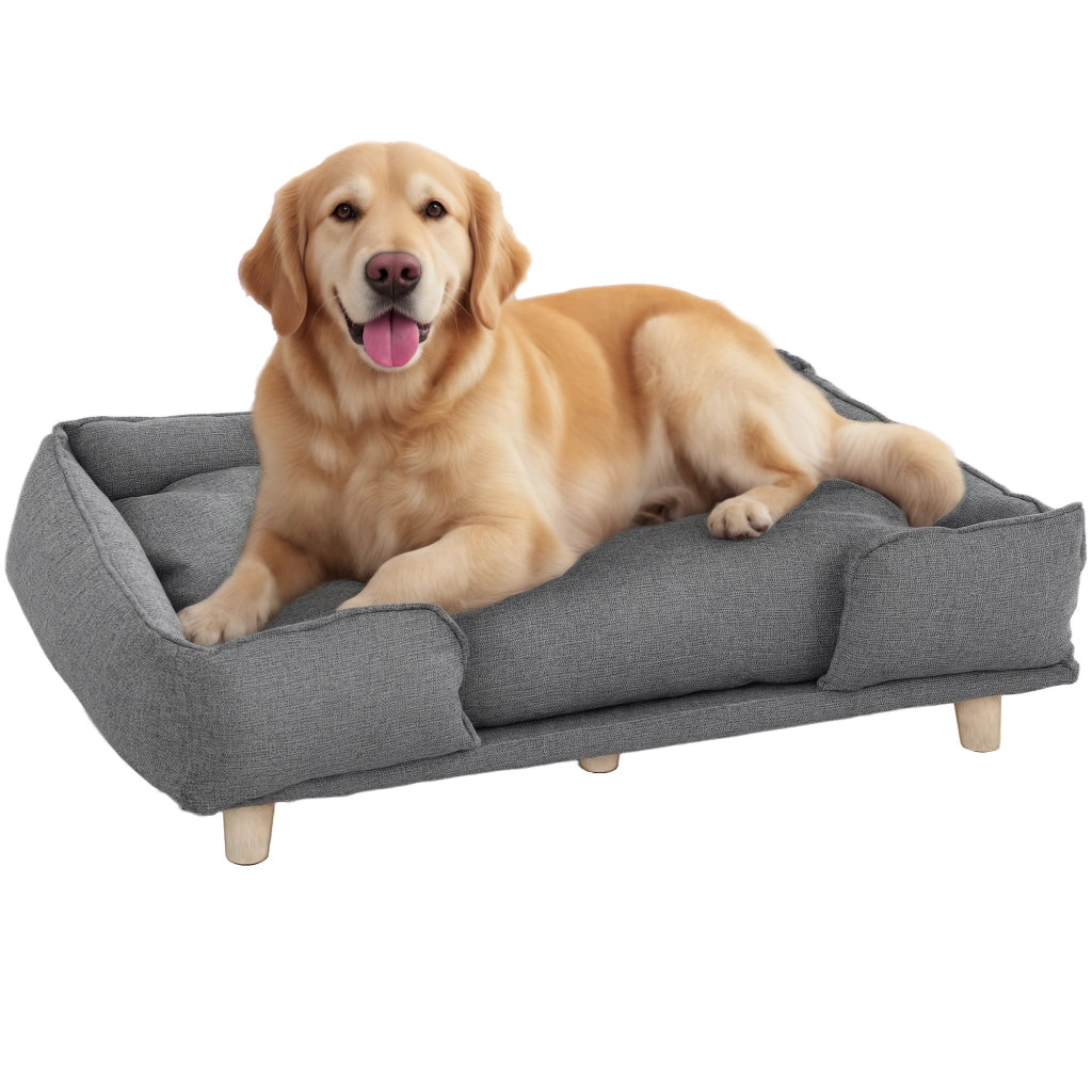 Letto per cani con cuscino rimovibile e lavabile ¨C zephmum ¨C Natur+ Grigio Scuro