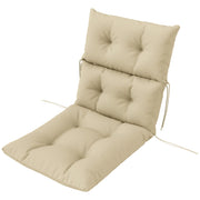 Cuscino sedile; cuscino spesso imbottito per sedersi; con schienale; cuscino per sedia a dondolo; per interno ed esterno; beige