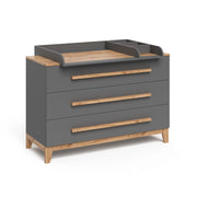 Vitalispa Fasciatoio Grigio/Artisan 133.2 x 98 cm con 3 cassetti