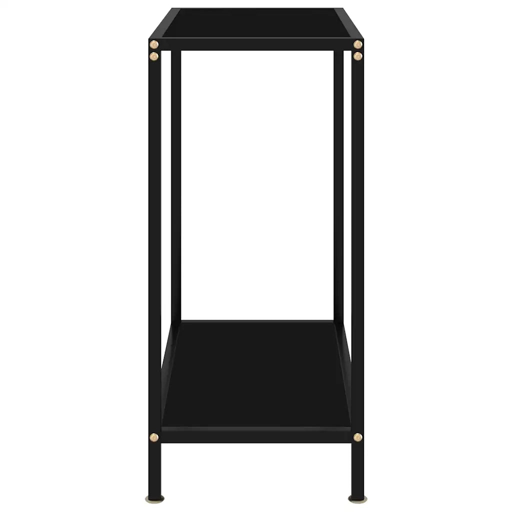 Tavolo Consolle | Tavolo d'Ingresso Nero 60x35x75 cm in Vetro Temperato