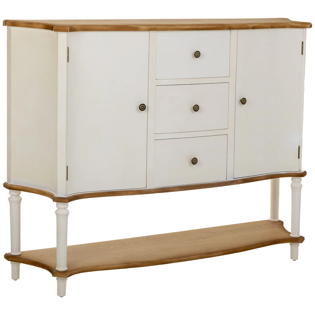 Credenza in legno bianco 150x37x114,5h cm
