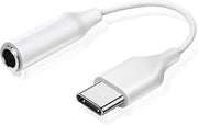 Adattatore USB C a jack 3,5 mm - Compatibile con Samsung Galaxy S22 S21 S20 - Adattatore per cuffie - Adattatore audio Aux - Huawei Google Pixel - Bianco