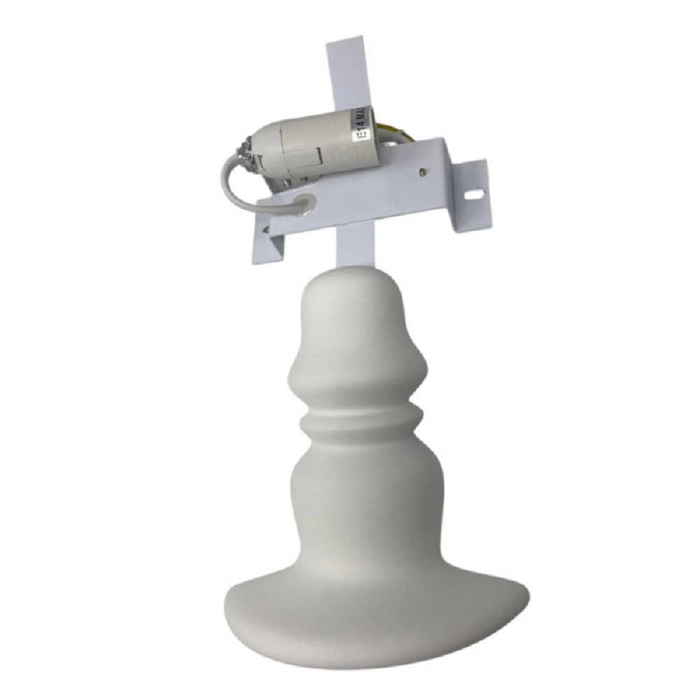 Trade Shop - Applique In Gesso A Forma Lume A Parete Verniciabile Lumetto Attacco E14 Gs-e84 -