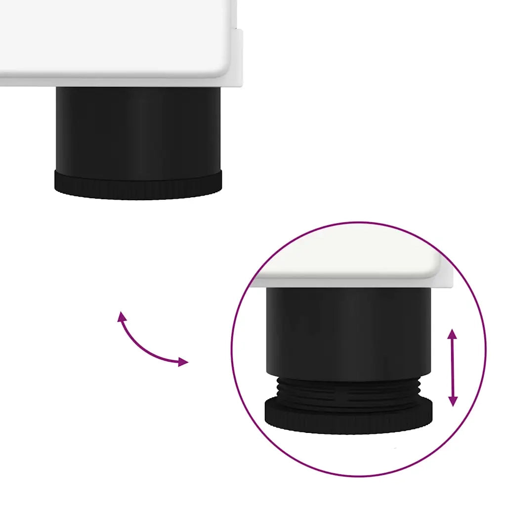 Set di mobili per il bagno con cassetto con porta 2 pcs Bianco 3393013