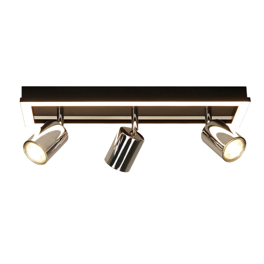 ZMH Faretto da soffitto LED 3 luci GU10 orientabili 15W 42cm