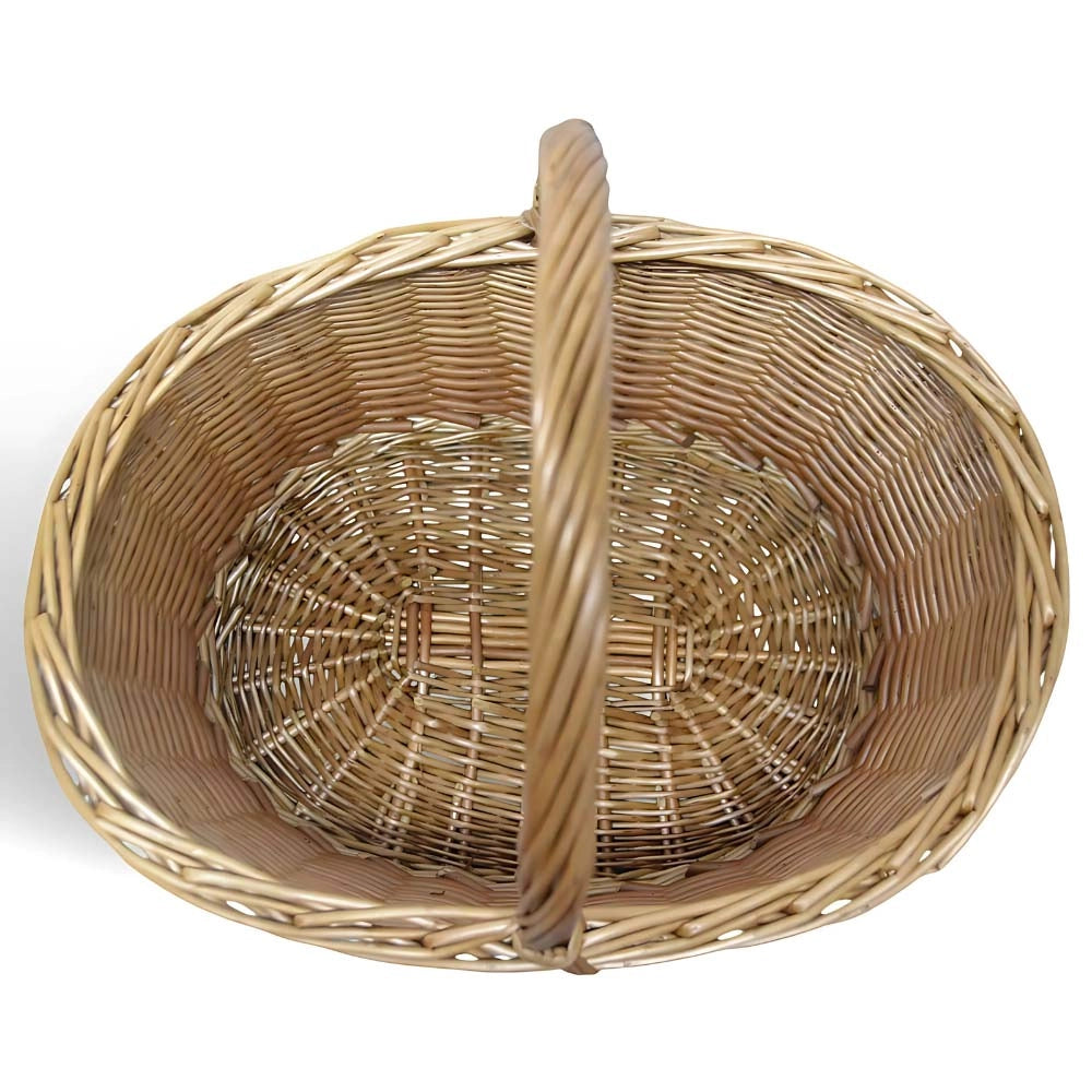 Cesta portaoggetti Carla panaro ovale cesto in vimini con manico intrecciato