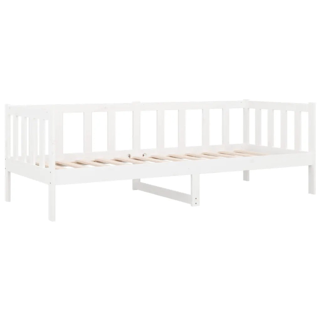Dormeuse senza Materasso-Divano Letto-Struttura Letto Bianca 80x200 cm Legno Massello Pino 800359