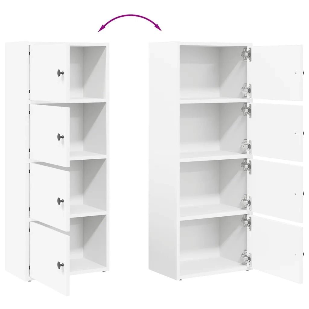 vidaXL Libreria Bianca 40x24x102 cm in Legno Multistrato