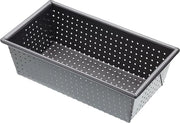 Bake Perforato per Pane 19 kg - Senza PFOA - 1 mm Acciaio di Carbone - 21 x 11 x 7 cm - Piatto per Pane con Coperchio
