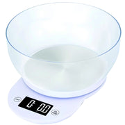 Dcg BILANCIA DA CUCINA ELETTRONICA CON CIOTOLA Portata kg. 5, Col. Bianco