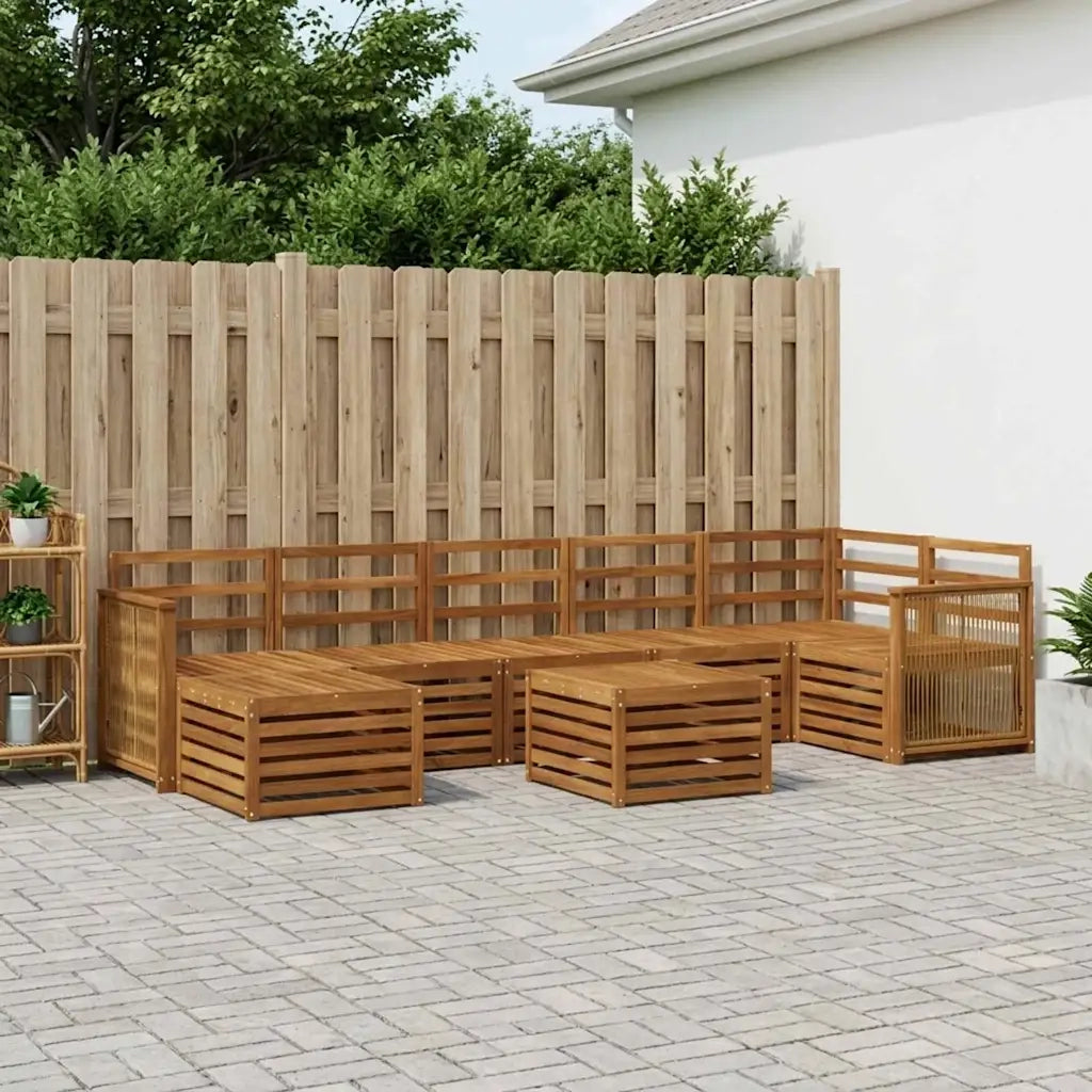 Set di divani da esterno 7 pcs Naturale 3384655