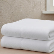 Sanonefa, set di Asciugamani 100% Cotone set da 2, Bianco