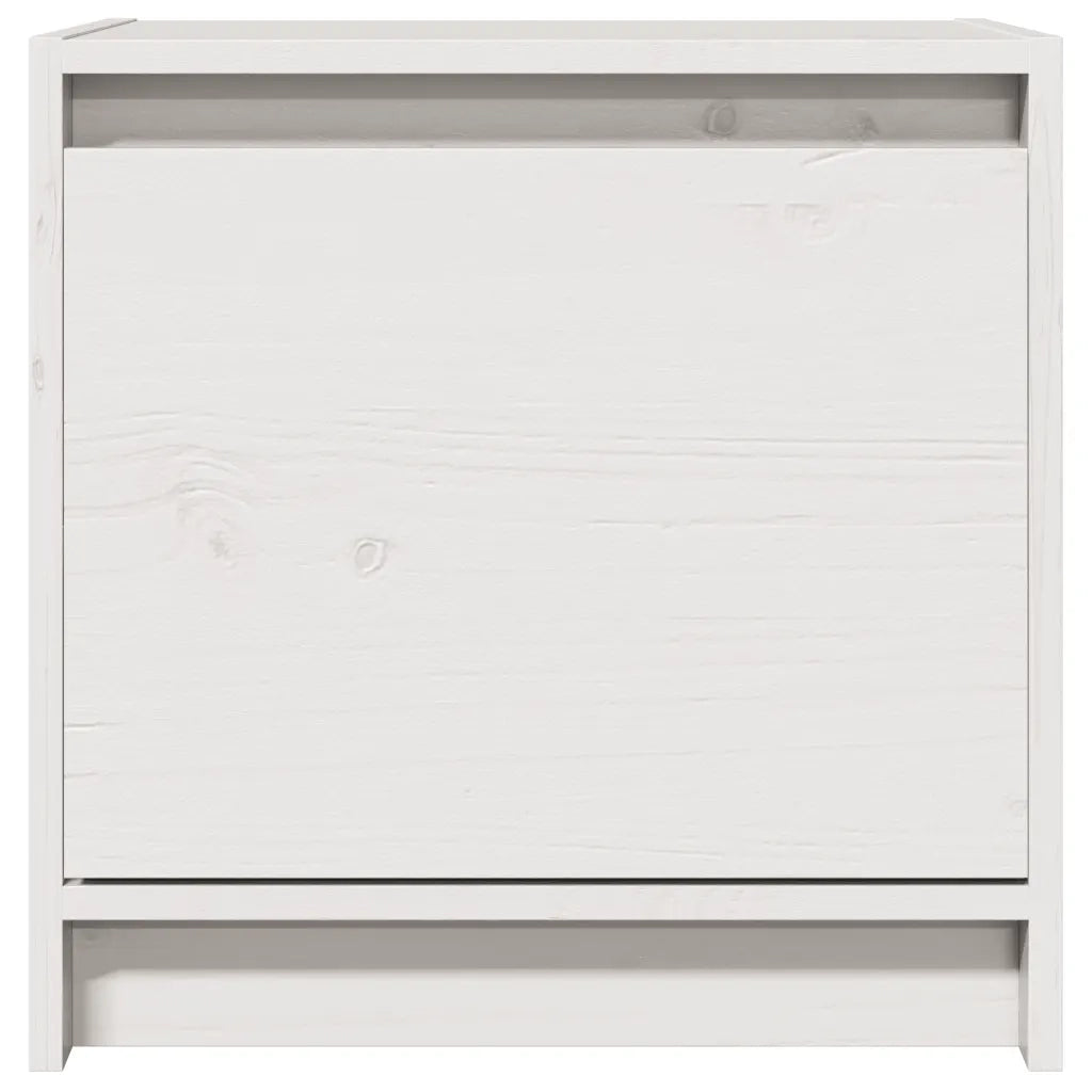 Comodini 2 pz Bianchi 40x30,5x40 cm in Legno Massello di Pino 808116