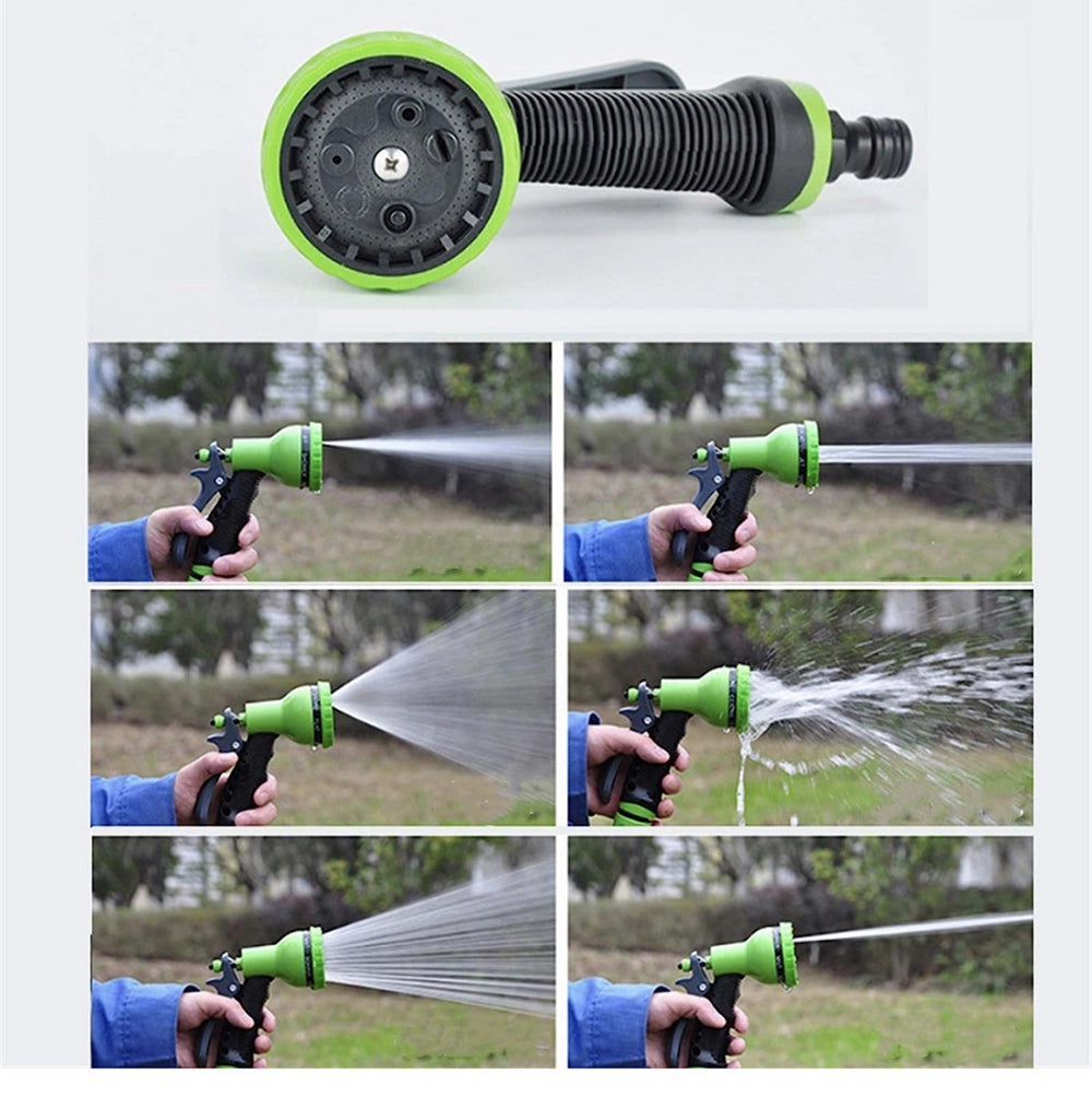 PRATICO AVVOLGITUBO PER ACQUA DA GIARDINO CON POMPA 10M - MANIGLIA AVVOLGENTE E DOCCETTA MULTI-FUNZIONE PER IRRIGAZIONE E PULIZIA