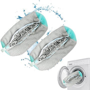 Mashine per sacchi per la pulizia delle scarpe, pulizia 360°, assorbimento di shock e riduzione del rumore, macchina per sacchi per scarpe con diverse protezioni, scarpe riciclabili, per tutti i tipi e le dimensioni di scarpe (grigio - 2 pezzi)