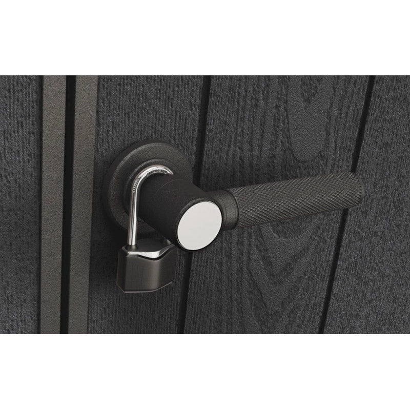 Casetta da giardino in resina effetto legno EVOTECH+ 342x218 cm - pavimento e doppia porta - carico neve 150 kg/m² – Pent 11x7 Signature Venetian - Keter