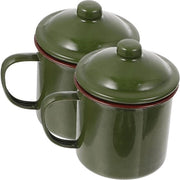 Set di bicchieri per caffè grande per bambini, set di 6 bicchieri espresso in metallo verde