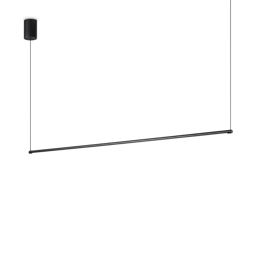 Sospensione Industrial-Minimal Essence Metallo Nero Led 20W 3000K Luce Calda