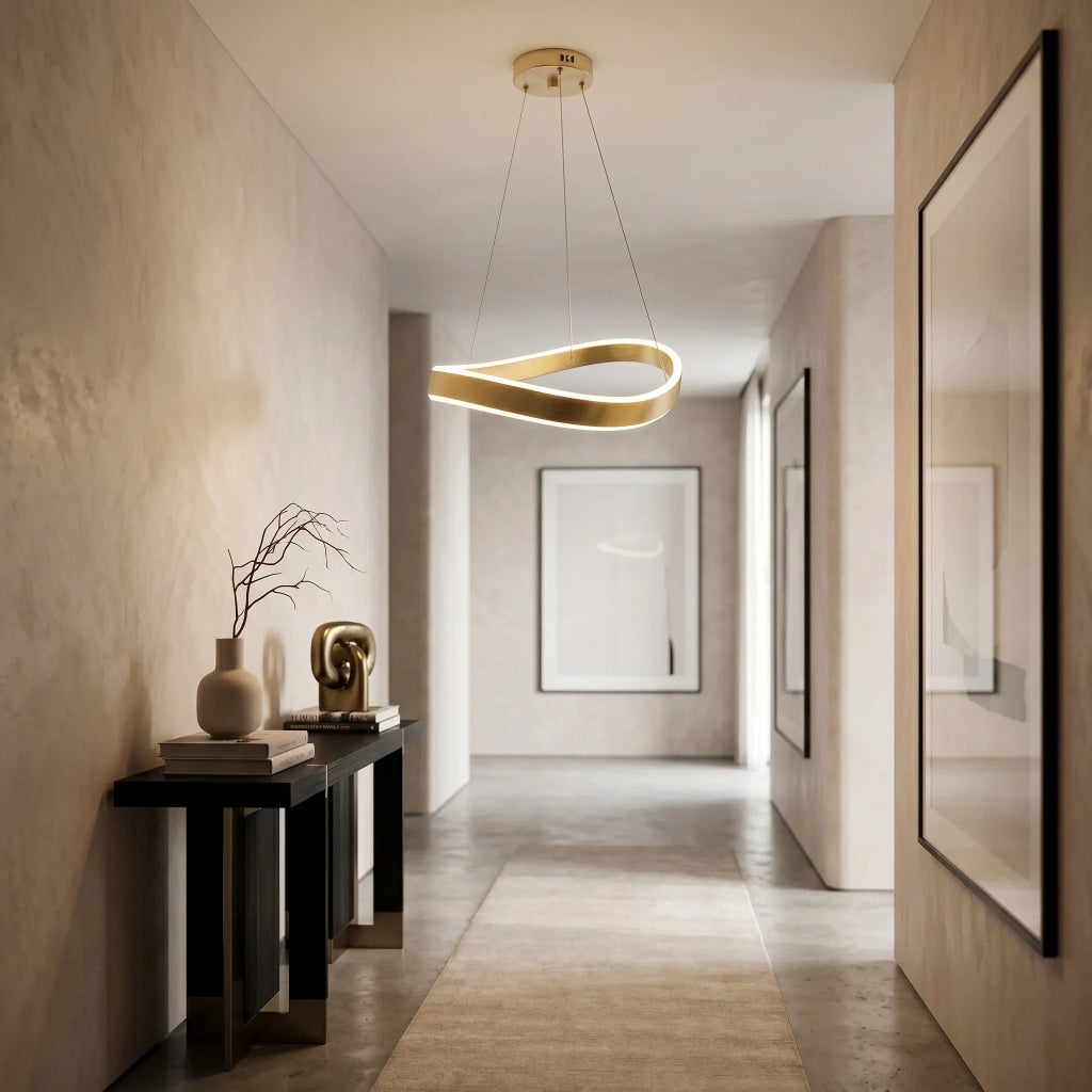 Lampada A Sospensione Da Soffitto Swe065-cp 40cm Brush Gold