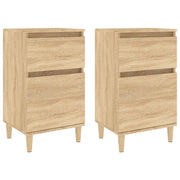 Set di 2 Comodini | Armadio da Notte | Mobiletto da notte Rovere Sonoma 40x35x70 cm