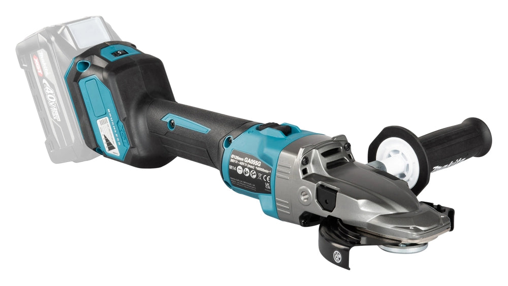 Makita GA055GZ01 40Vmax XGT Smerigliatrice Angolare Testa Piatta 125 mm, 39° Solo Corpo
