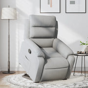 Divano Sedia-Poltrona Alzapersona Reclinabile Grigio Chiaro in Tessuto 915265