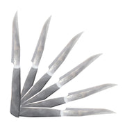 MAURY'S SET DA 6 COLTELLI PER BISTECCA IN ACCIAIO INOX GRIGIO EFFETTO PIETRA