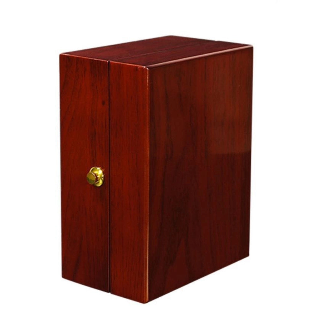 Trade Shop - Scatola Porta Orologio In Legno Luxury 18x13.5x8.5 Cm Con Interno Vellutato -