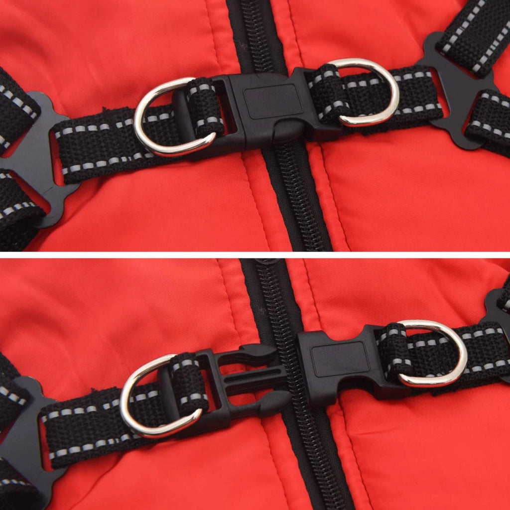 Cappotto per Cani Rosso L28 Pile e Poliestere CFW4401705