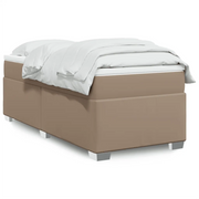 vidaXL Giroletto a Molle con Materasso Cappuccino 80x200 cm Similpelle