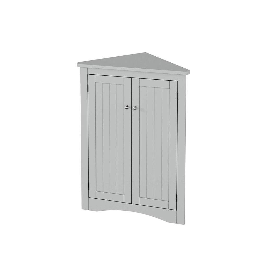 Armadio angolare per bagno - Xylo - 61,5x90 cm - Grigio - 2 ante 3 ripiani