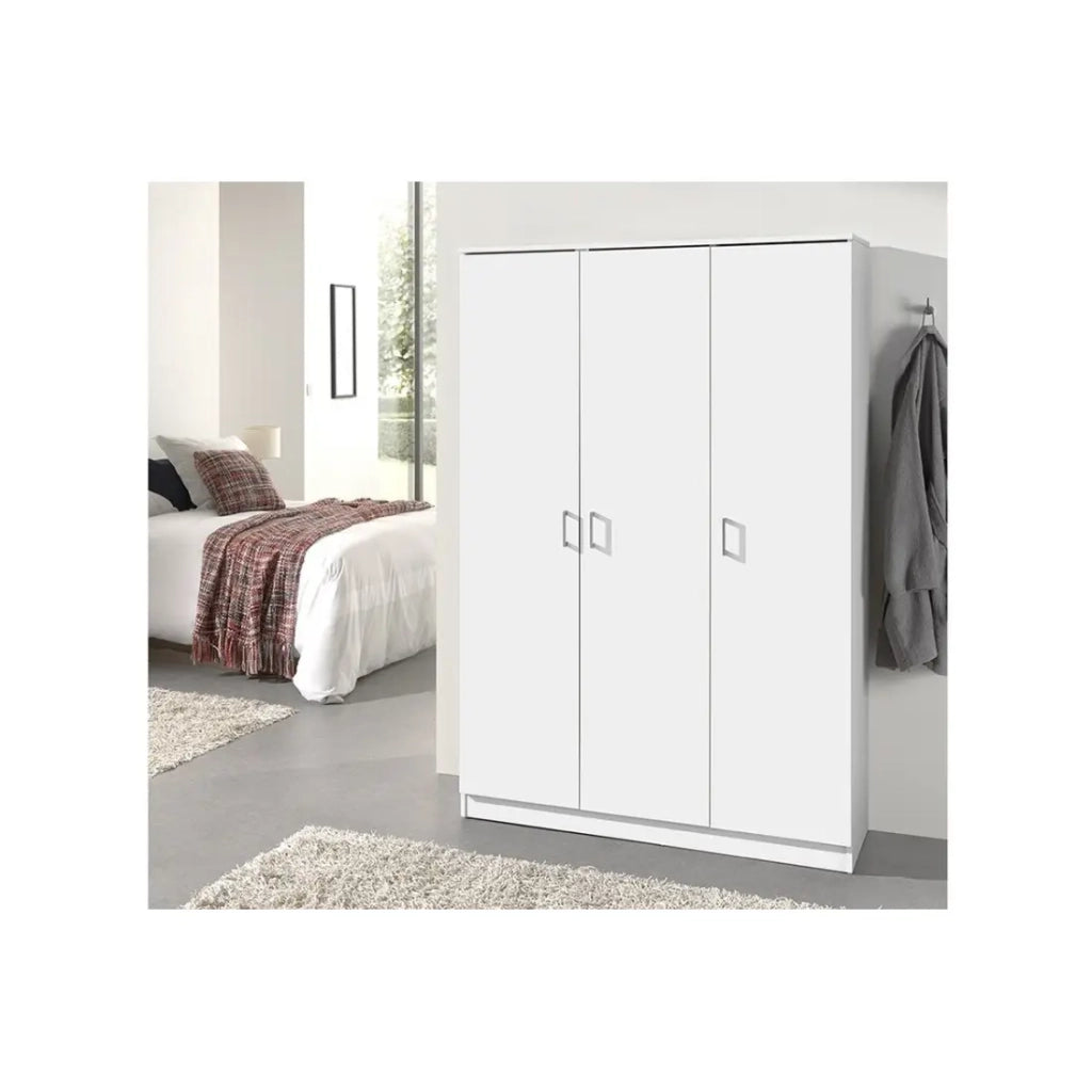 Armadio REY – 3 porte – 120×180 cm – Bianco – Stile moderno