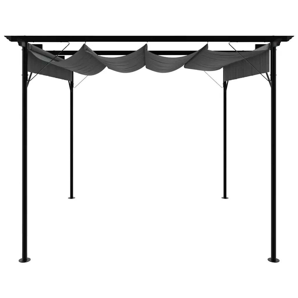 Pergola con Tetto Retrattile Antracite 3x3m in Acciaio 180 g/m2 CFW6120287