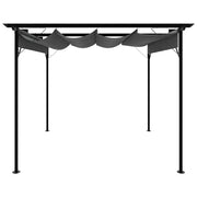 Pergola con Tetto Retrattile Antracite 3x3m in Acciaio 180 g/m2 CFW6120287