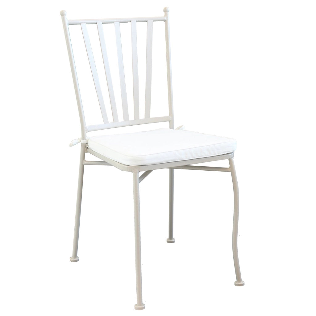 Sedia da Giardino con cuscino in Acciaio cm 41x53x90 - NEVIL