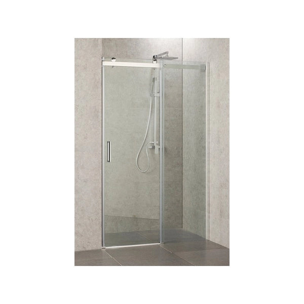 Porta Doccia Scorrevole Cristallo 8mm Cromo h190cm DELUX Trasparente 8mm,Cromo lucido,120 cm