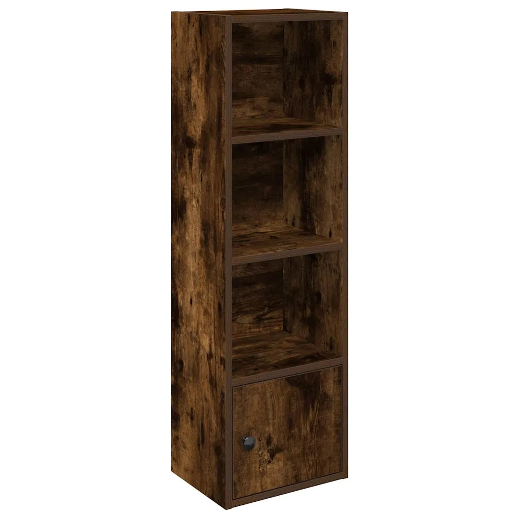 Libreria-Scaffale per Libri-Mobile di Stoccaggio Rovere Fumo 31x24x102 cm in Legno Multistrato
